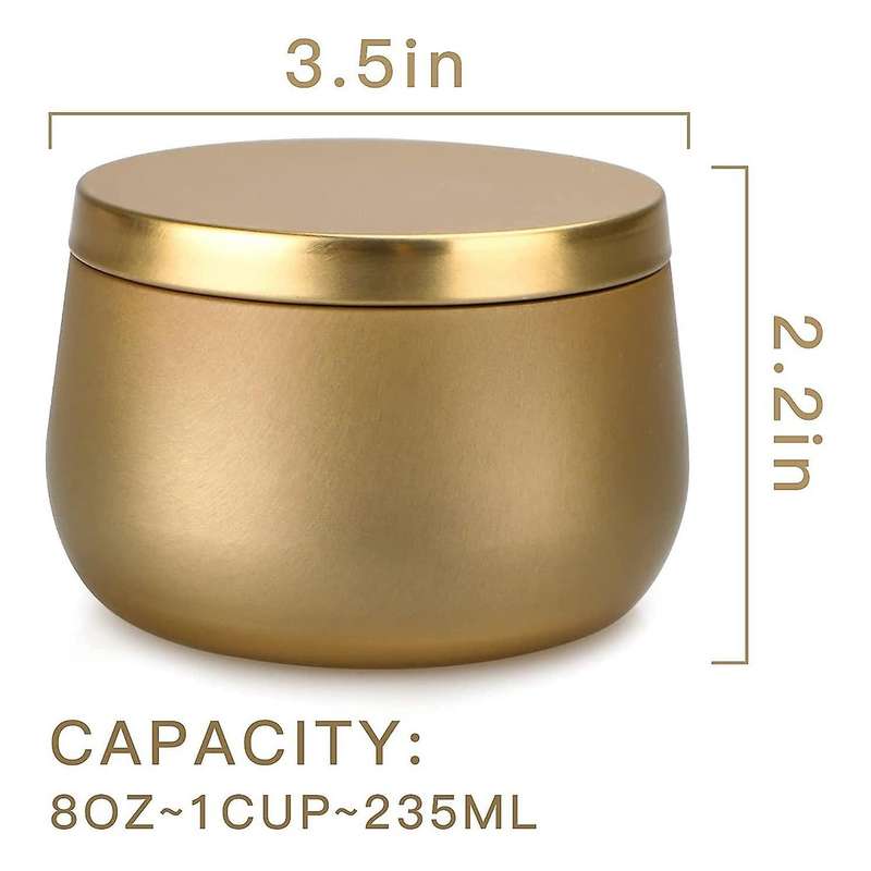 24Pcs Candle Tins, 8 Oz, 2 Color Candle Containers, Candle Jars for Candle Making, DIY Candle Can Se