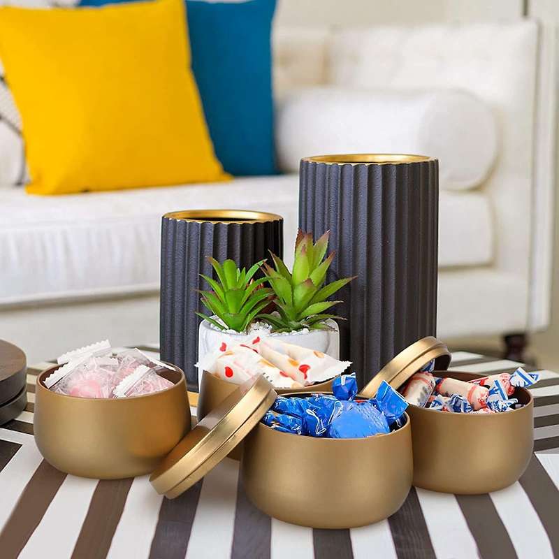 24Pcs Candle Tins, 8 Oz, 2 Color Candle Containers, Candle Jars for Candle Making, DIY Candle Can Se