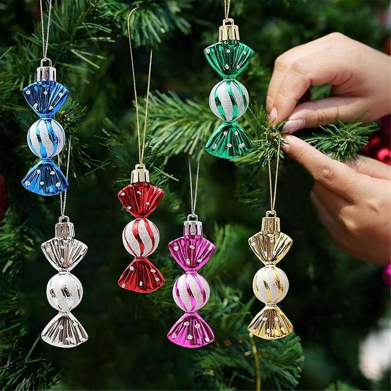 24PCS Christmas Tree Decoration Ball Ornaments for Christmas Hanging Seasonal Decoration Holiday Dec
