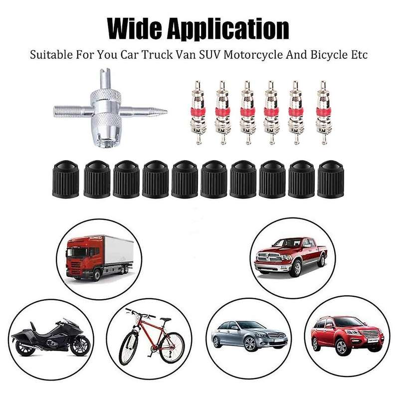 24PCS Car Tire Levers Spoon Set Motorcycle Tire Changing Tools Iron Tyre Spoon with Valve Caps