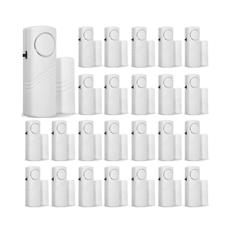 24pcs Door and Window Alarm Electronic Alarm Window Alarm Sensor Anti-burglary Window Security Alarm