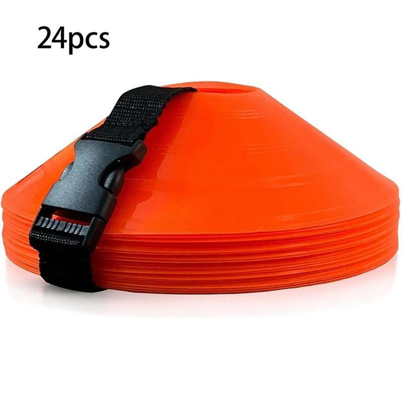24pcs Football Training Sign Disc Sign Cone Disc Round Mouth Disc Obstacle Disc Training Equipment