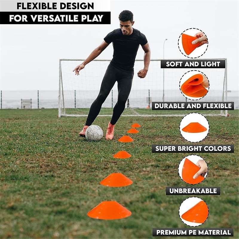 24pcs Football Training Sign Disc Sign Cone Disc Round Mouth Disc Obstacle Disc Training Equipment