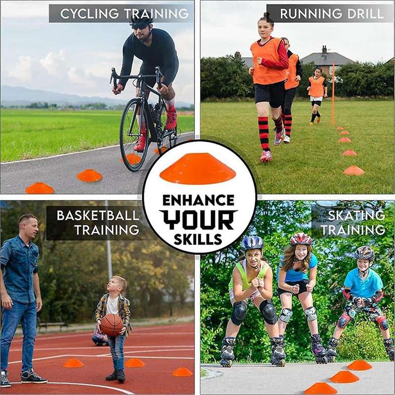 24pcs Football Training Sign Disc Sign Cone Disc Round Mouth Disc Obstacle Disc Training Equipment