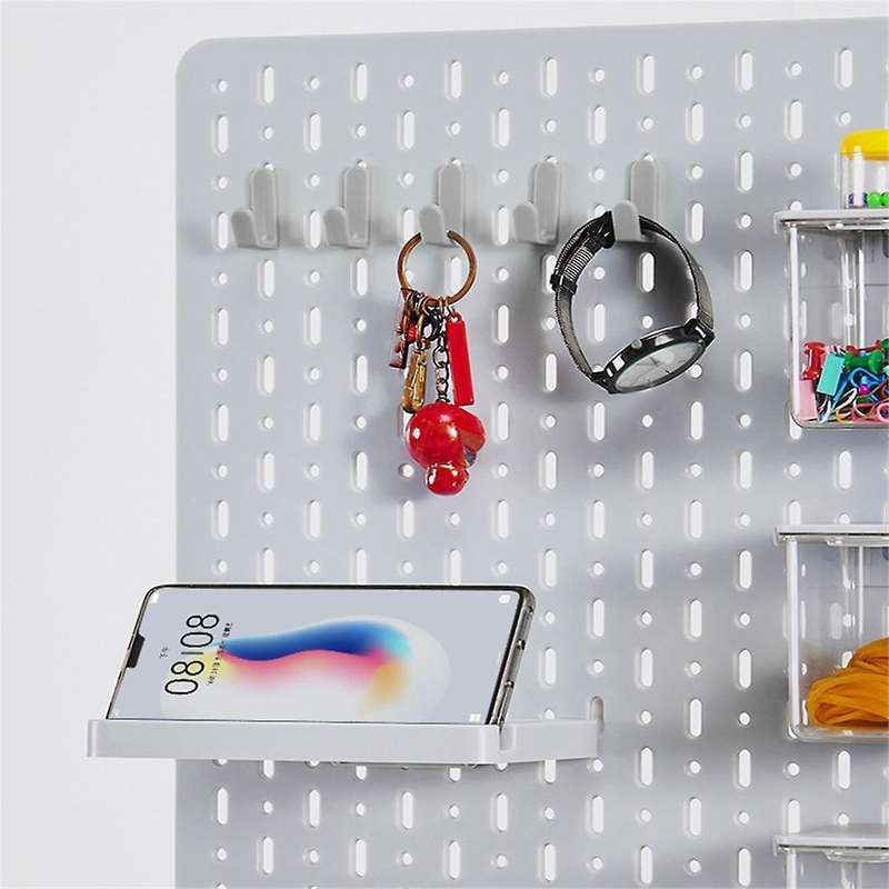 24Pcs Hooks J Shape Hook Peg Board Tool Organizer Accessories, Black