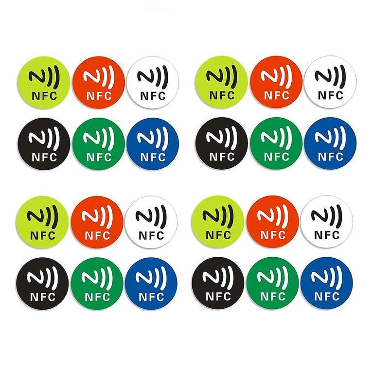 24PCS NFC Ntag213 TAG Sticker Universal Label RFID Token Patrol 13.56MHz for Shortcut ETC NFC Sticke