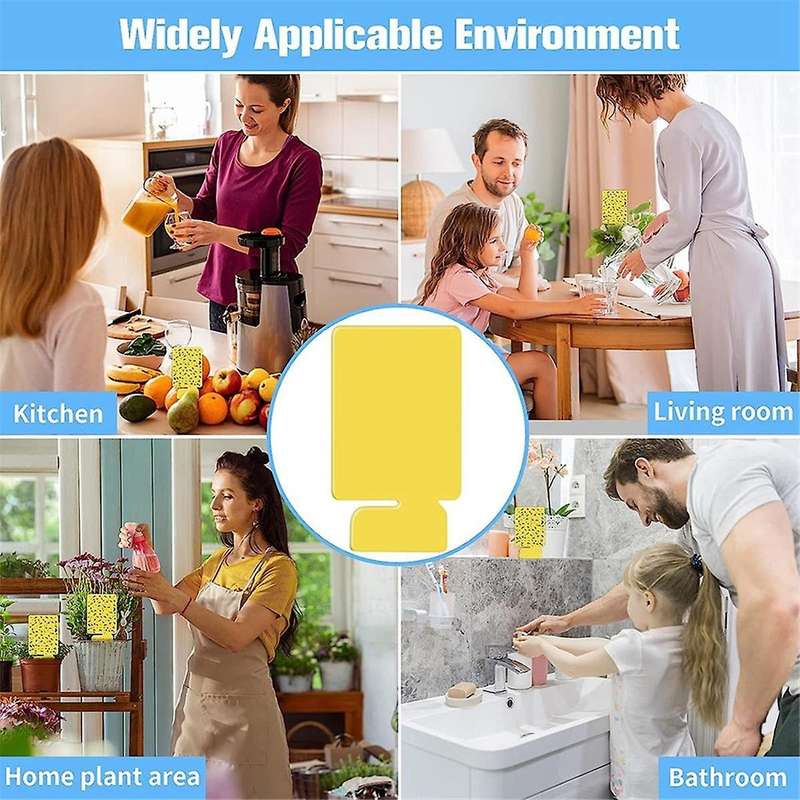 24pcs Indoor Plug-in Fly Trap Refill Glue Cards, Non- Flying Insect Catcher, Double-sided Sticky Tr