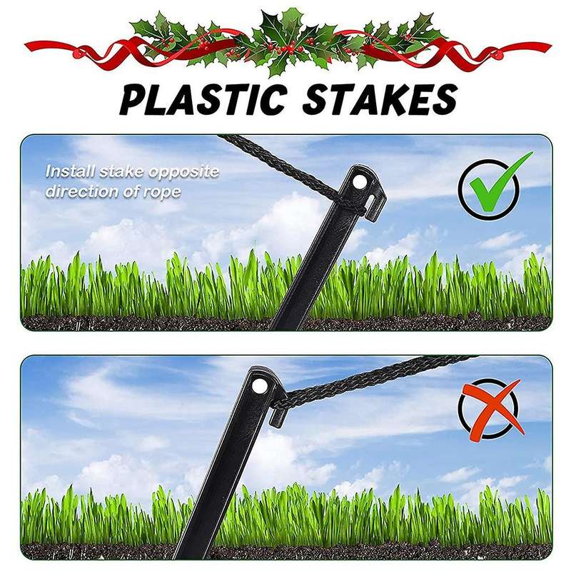 24Pcs Inflatable Piles and Tethers,Pile Tethers with Hooks,Inflatable Nails Garden Inflatable Decor,
