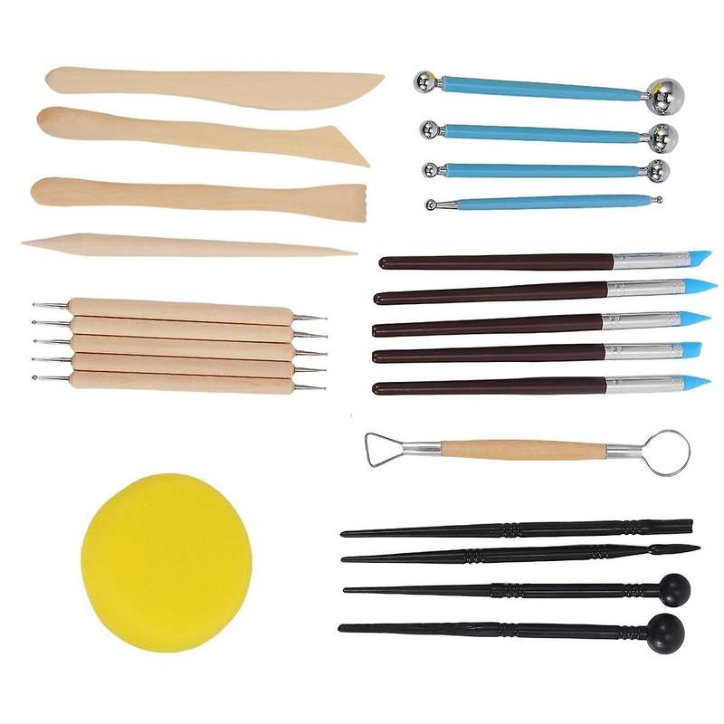 24pcs Modeling Clay Sculpting Tools Set,polymer Modeling Clay Sculpting Tools Rock Painting Kit For