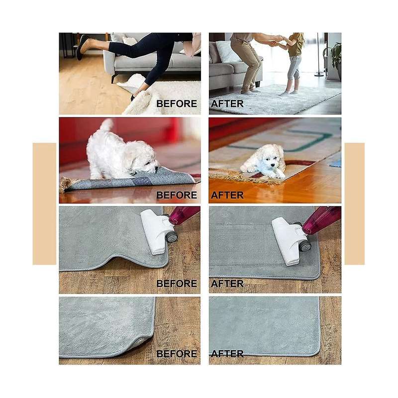 24pcs Rug Tape Gripper Non for Hardwood Floors Tiles Area Rugs Washable Reusable Carpet Grippers Ru