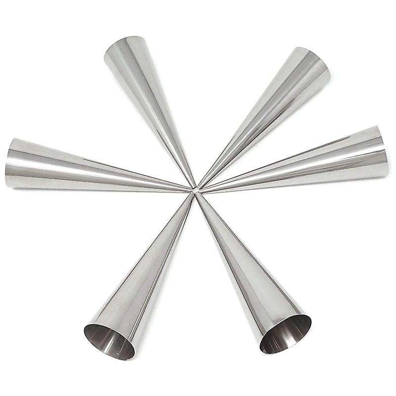 24PCS Stainless Steel Pastry Cream Horn Molds Conical Tube Cone Pastry Roll Horn Mould Kitchen Bakin