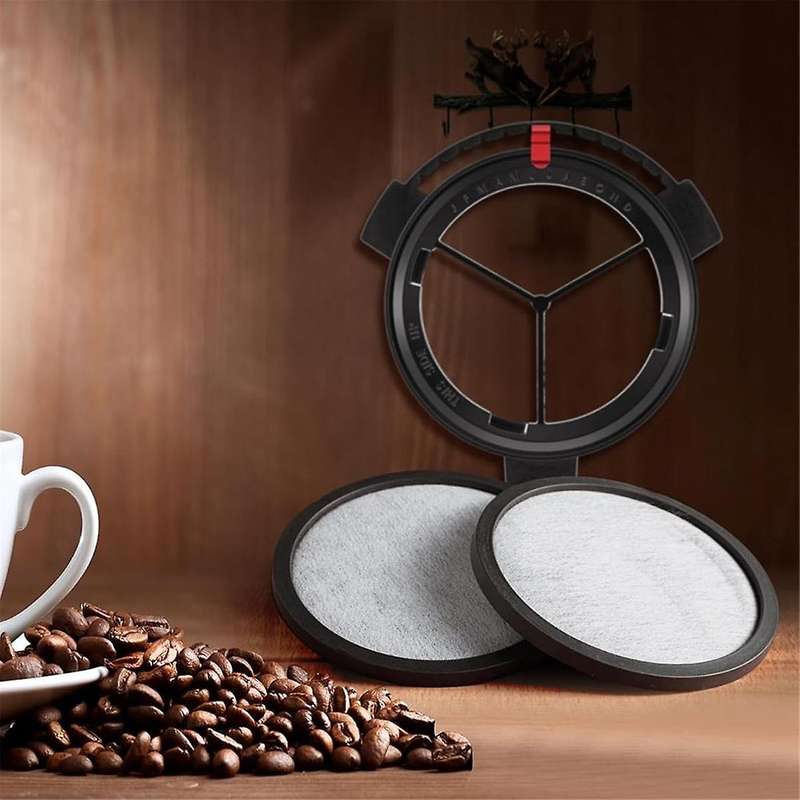 24PCS Replacement Coffee Maker Filtration Set Filter Disk with Frame Compatible with Makers and Brew