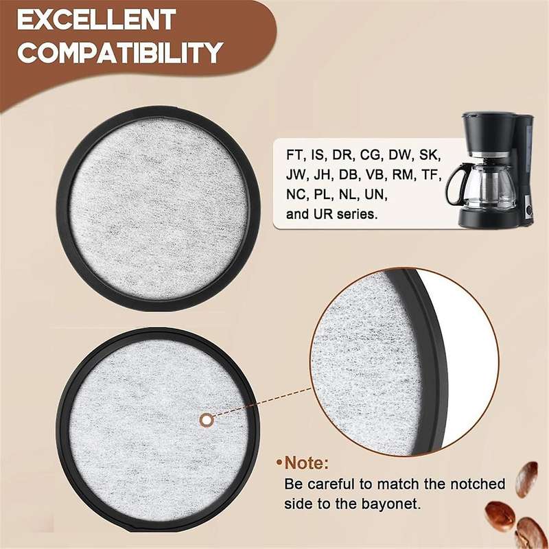 24PCS Replacement Coffee Maker Filtration Set Filter Disk with Frame Compatible with Makers and Brew