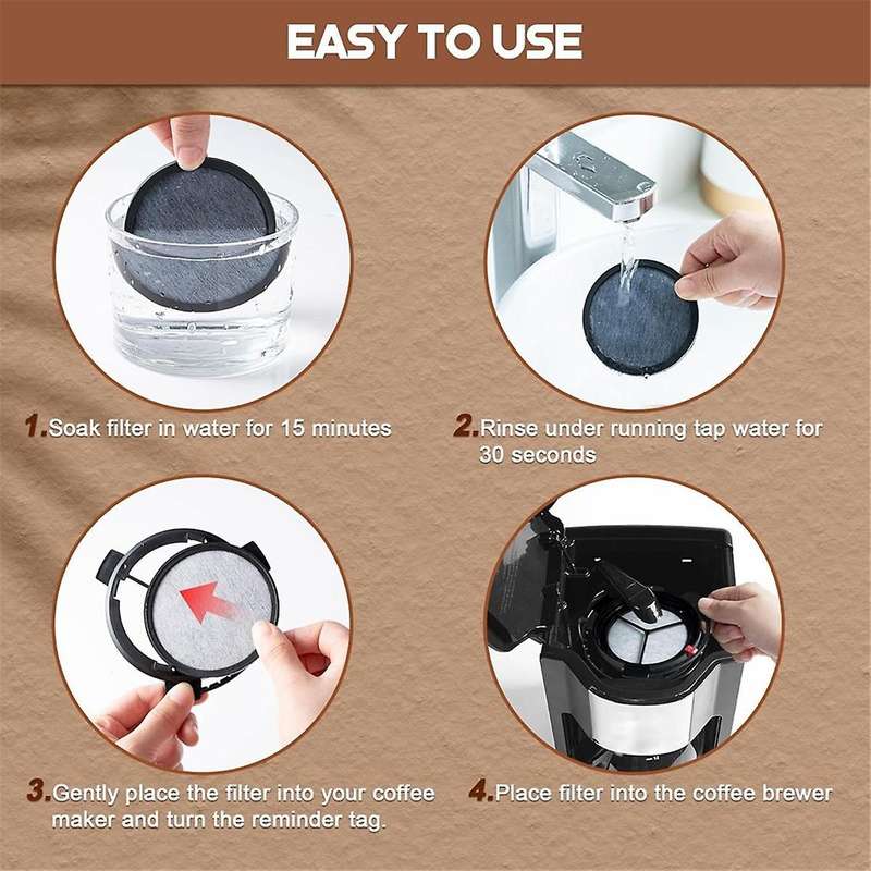 24PCS Replacement Coffee Maker Filtration Set Filter Disk with Frame Compatible with Makers and Brew