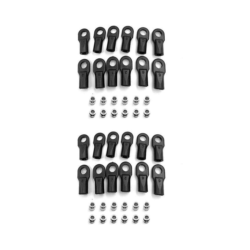 24pcs Rod Ends with Hollow Balls Ball Joint 5347 for Bandit Stampede Slash 2wd Summit Parts