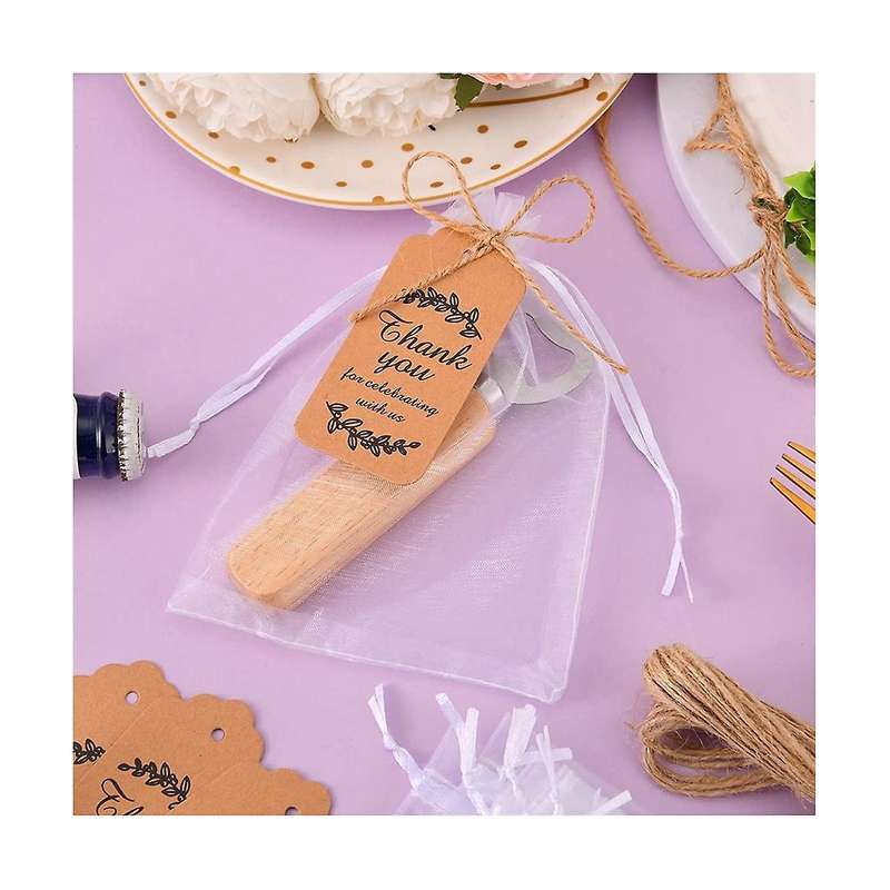 24pcs Wooden Handle Bartender Bottle Openers , Bar Or Restaurant Baby Shower - Beer Bottle Openers