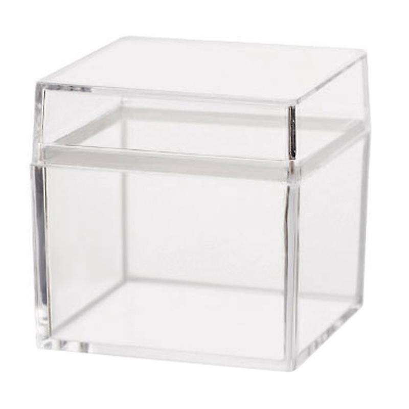 24pcs Transparent Plastic Candy Box Biscuits Cookies Packing Box Party Treat Boxes Square Gift Cont