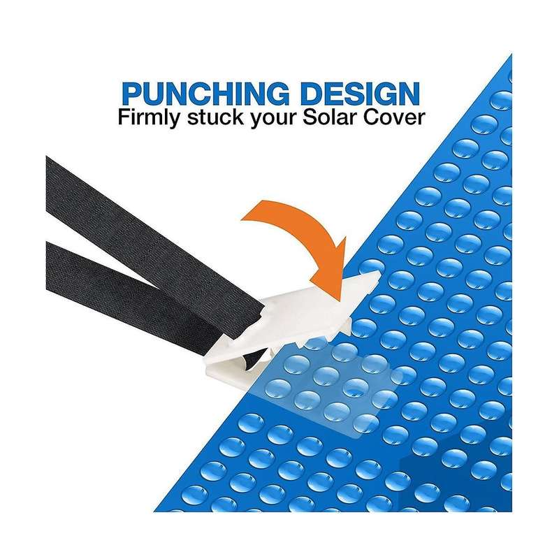 24pcs Swimming Pool Cover Roller Attachment Straps Kit Universal Solar Blanket Reel Nylon Webbing S