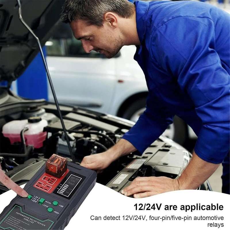 24v 12v Battery Tester Relay Analyzer Alternator Checker Vehicle Cranking Charging System Diagnostic