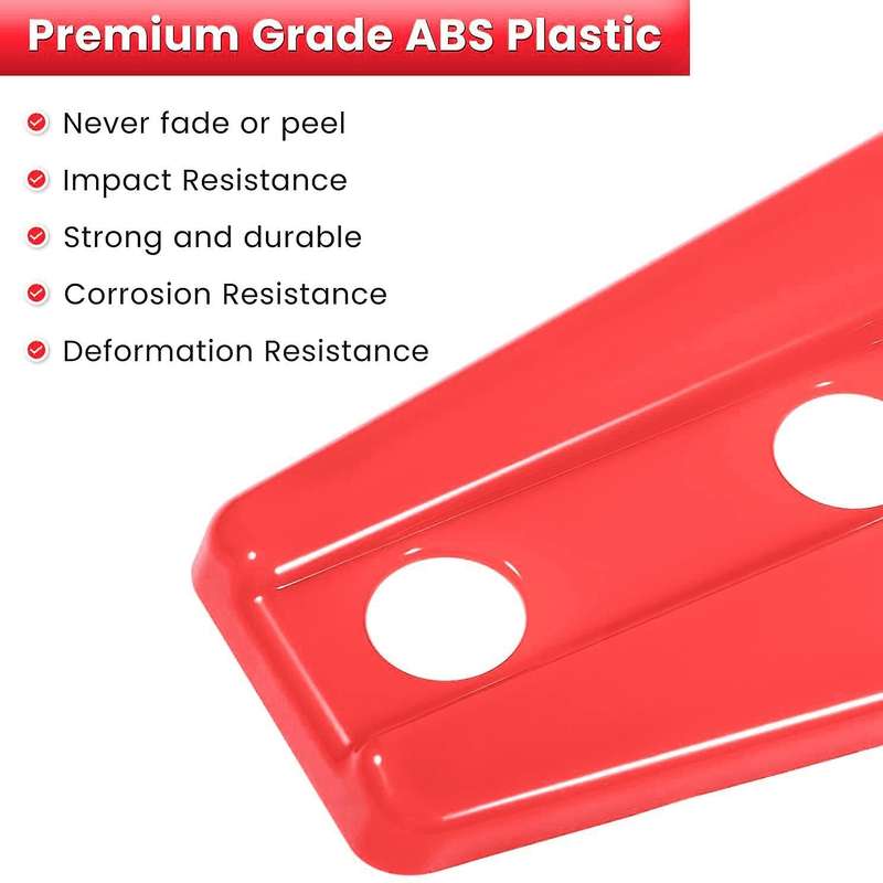 24Pcs/Set Car Door Hinge Cover Trim Exterior Accessories for JK JKU Sport X 2007-2018 Red