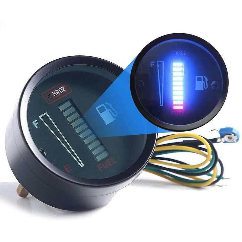 24V 2 Inch 52mm Universal Car Motorcycle Fuel Level Meter Gauge LED Light Display Fuel Tank Gauge Bo