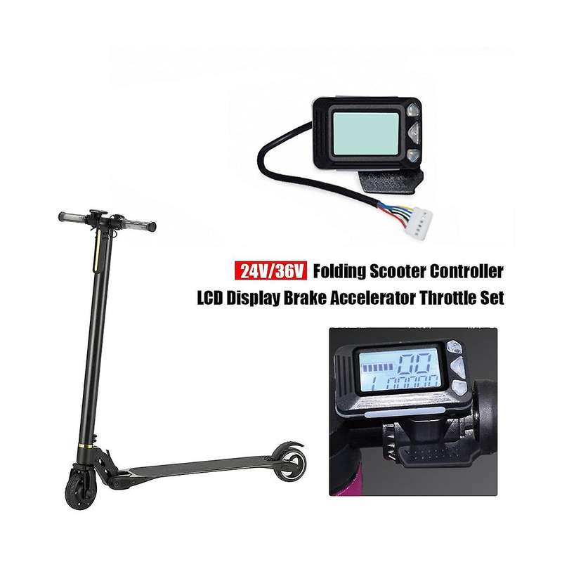24v 250w Folding Scooter Controller Switch Button Lcd Display Brake Accelerator Throttle Kit for Ele