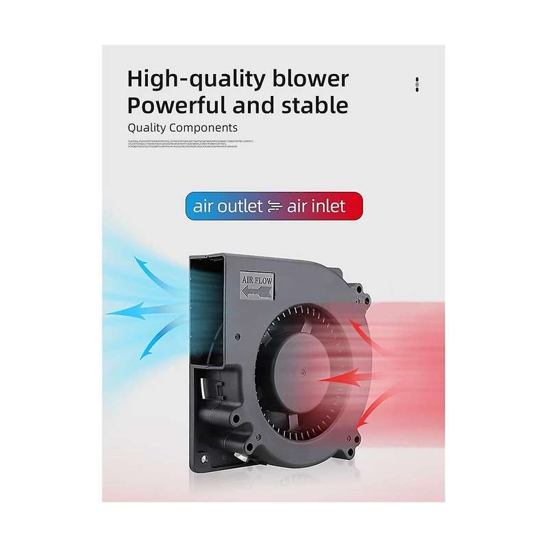 24v Auxiliary Cooling Fan Unit High Low Vibration Blower Fan 2800 Rpm Side Blow Unit for Voron V0 Se