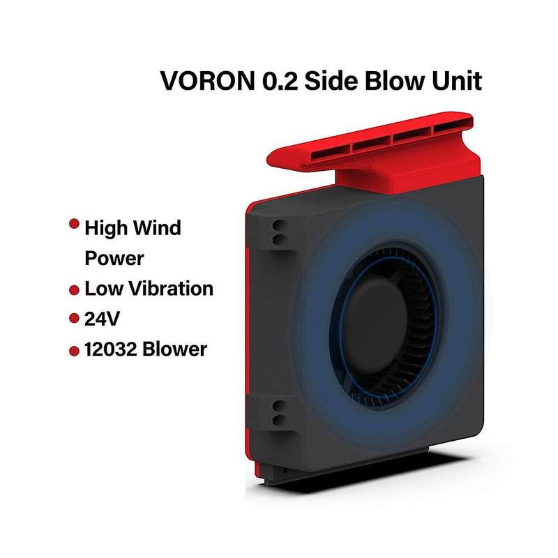 24v Auxiliary Cooling Fan Unit High Low Vibration Blower Fan 2800 Rpm Side Blow Unit for Voron V0 Se