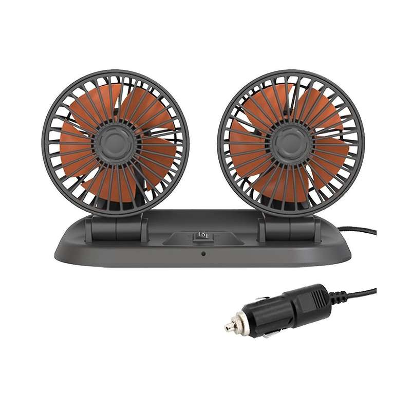 24v Car Fan Universal Dual Head Fan Portable Fan Car Dual Head Fan Car Supplies