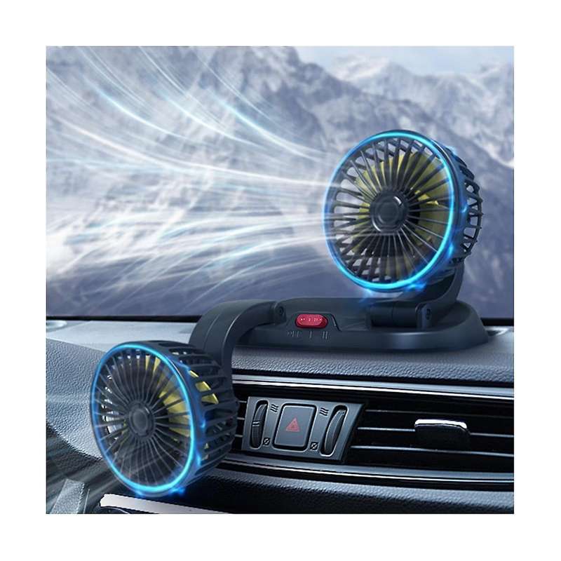 24v Car Fan Universal Dual Head Fan Portable Fan Car Dual Head Fan Car Supplies
