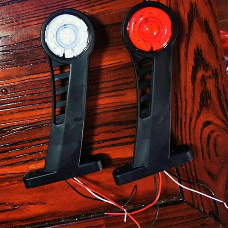 24v Car Truck Elbow Side Marker Lights Warning Signal Lamp Rear Tail Light for Trailer Van Lorry Bu