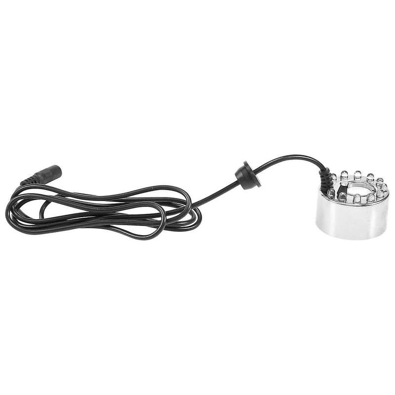 24v Color Changing Ultrasonic Mist Maker Fogger Water Fountain Pond Atomizer Air Humidifier 12 Led