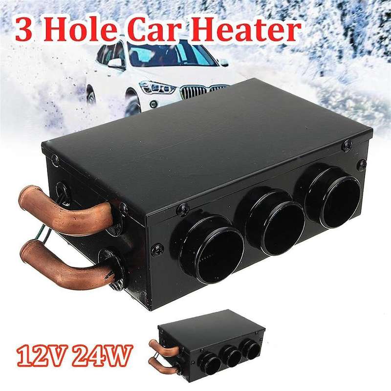 24V Car Truck Universal Defroster Car Heater Three-Hole Water Heating Heating Fan