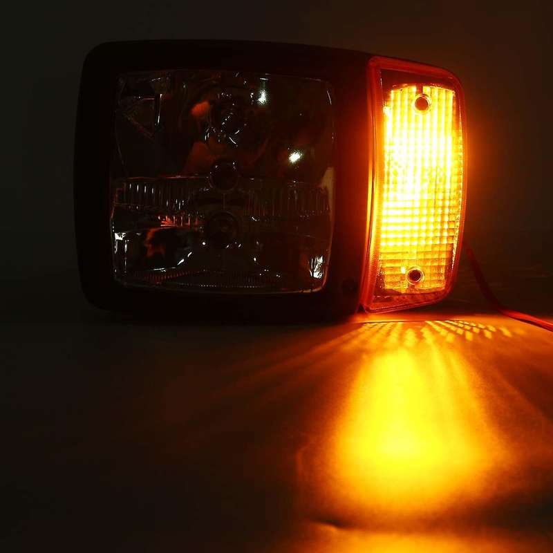 24V Excavator Front LED Headlights Turn Signal Lamp Indicator Work Light for Tractor Telehandler Lo