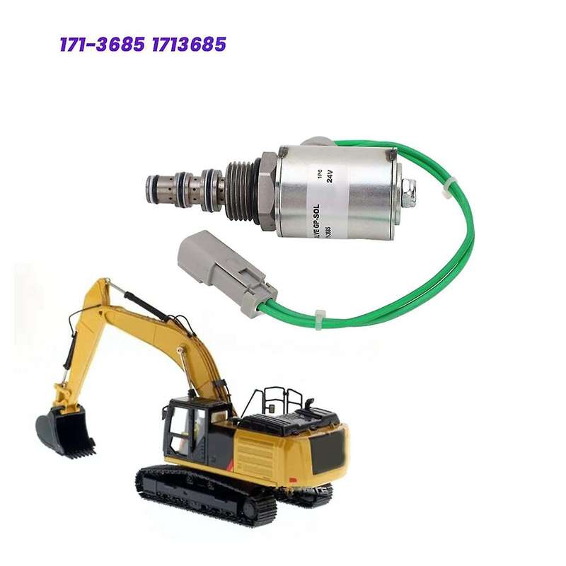 24V Solenoid Valve 171-3685 1713685 for CAT CAT36 CAT46 CAT252 CAT62B Excavator Hydraulic Control Va