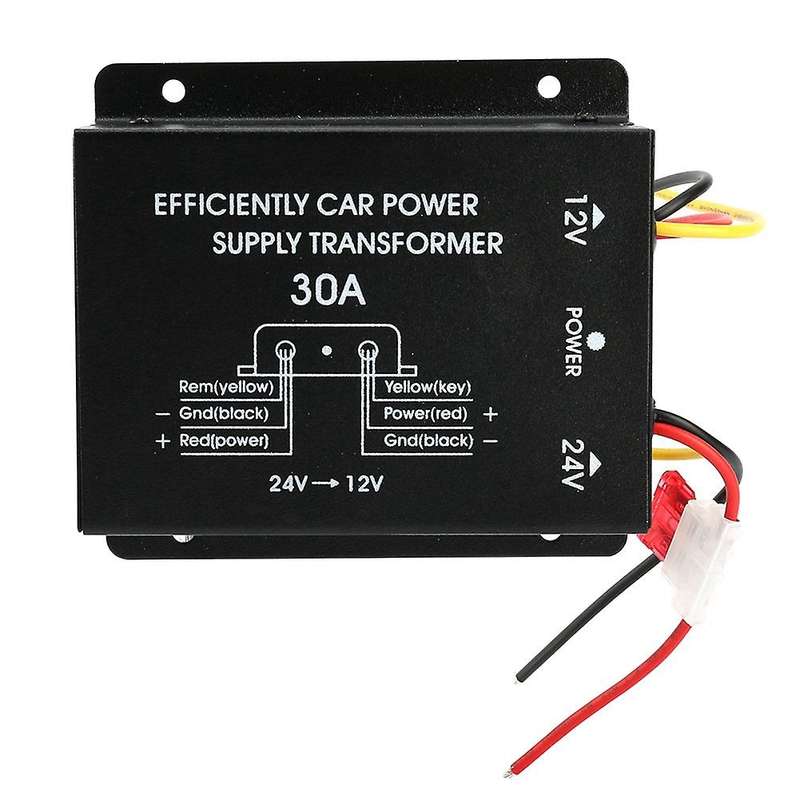 24v to 12v 30a Car Supply Transformer Converter Truck Bus Dvd Audio Modification Efficient Vehicle