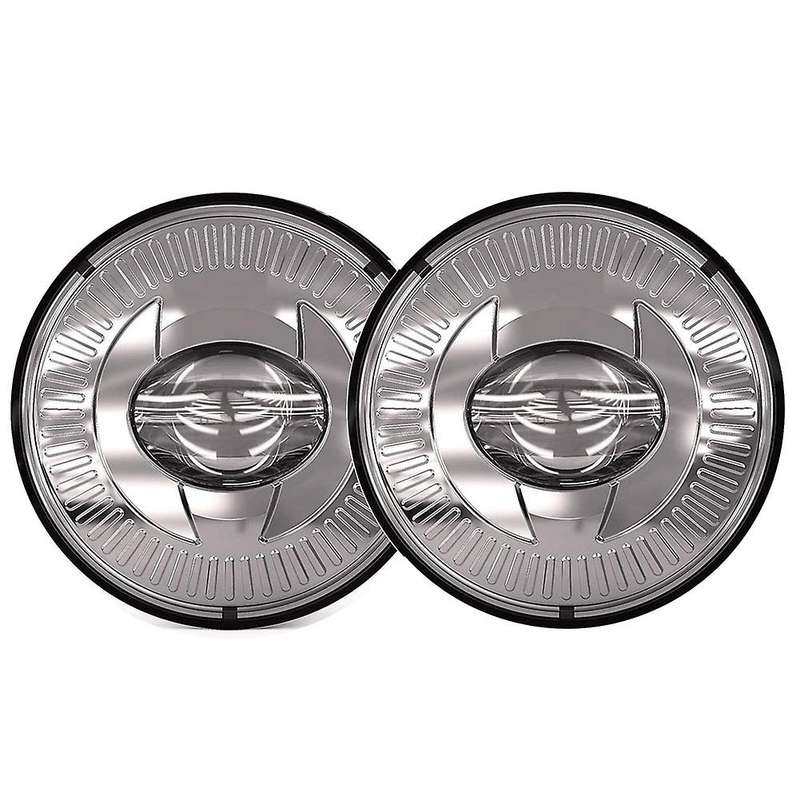 24W Round LED Fog Lights 5202 Replacement Driving Lamps for 2007-2015 , Silver