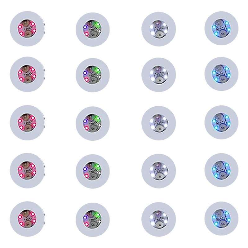 25 Pcs LED Coaster Round Flash Cup Mat Sticker Lights for Wine Liquor Bottle, Drinks Party, Bar Part