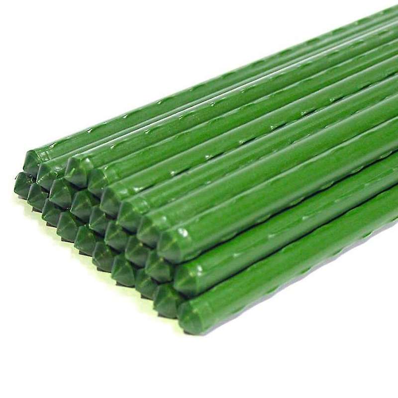 25 Pack Garden Stakes Metal Plastic Coated Plant Cage Supports Climbing for Tomatoes,Trees,Cucumber