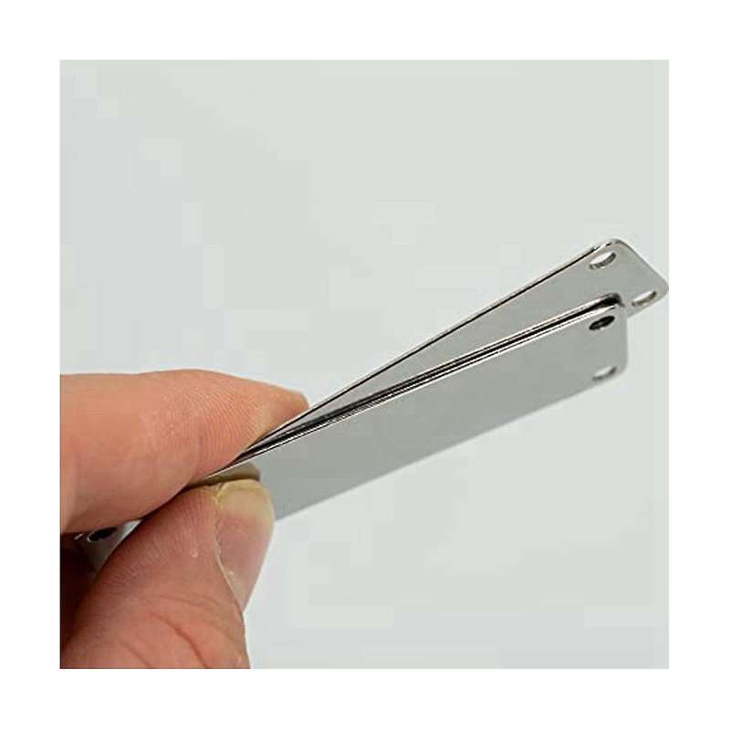 25 Pack Stainless Steel Engraving Blank Tags Rectangle Stamping Blanks with 4 Holes 1inchx3inch