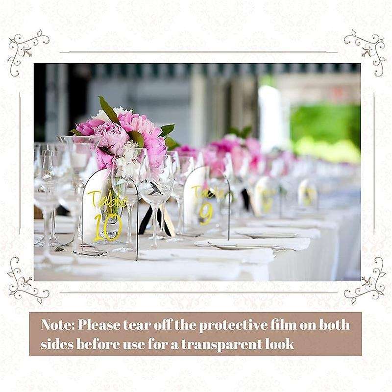 25 Sets 4 X 6 Inch Clear Arch Acrylic Sign with Stand Blank Arched Round Top Sheet Arch Table Numbe