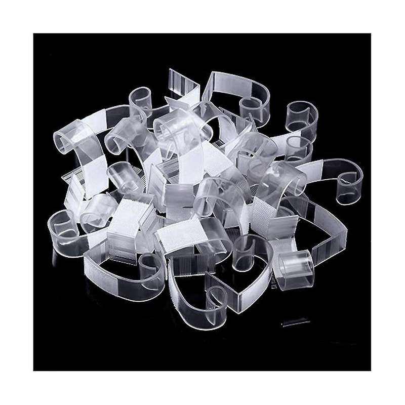 25 Pieces Table Skirting Clips Plastic Tablecloth Clips with Hook and Loop for Meeting Party Indoor
