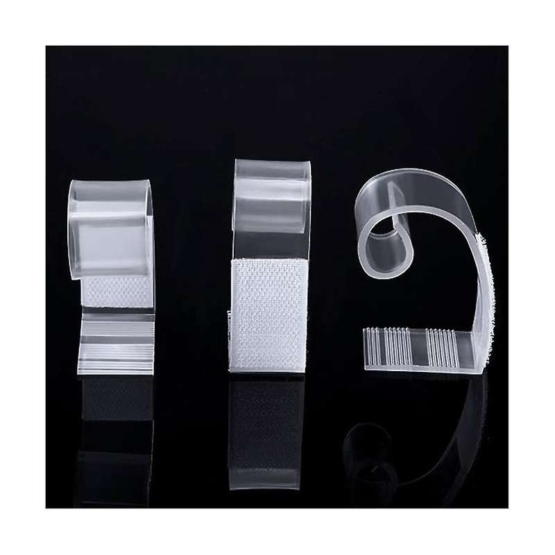 25 Pieces Table Skirting Clips Plastic Tablecloth Clips with Hook and Loop for Meeting Party Indoor