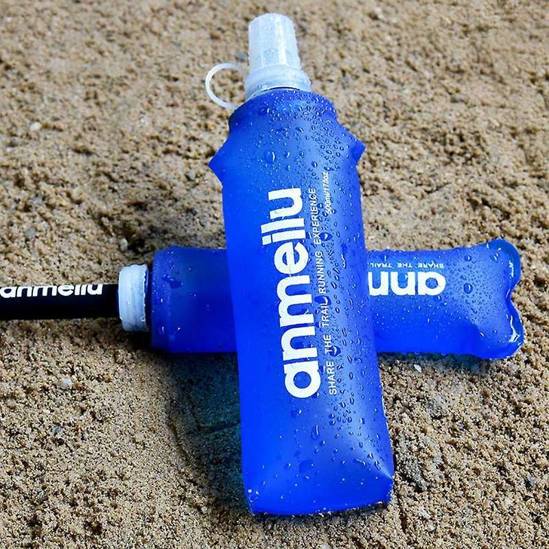 250Ml Outdoor Sports Folding Soft Water Bottle Tpu Water Bag Marathon Running Foldable Hydrating Sof
