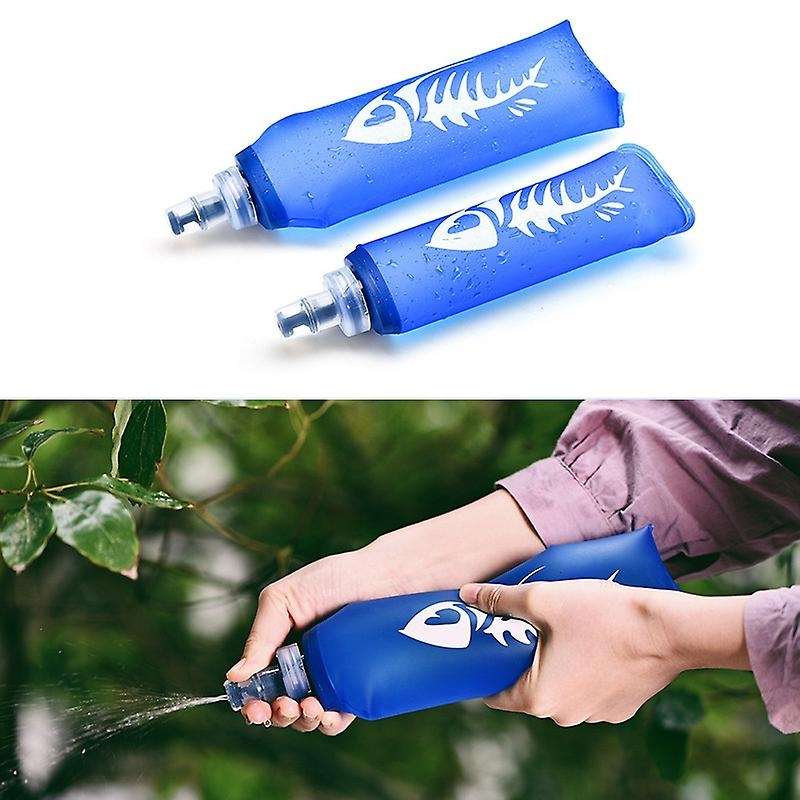 250ML Soft Water Bottle Flask Collapsible TPU Water Bottle for Running Marathon Hiking and Cycling