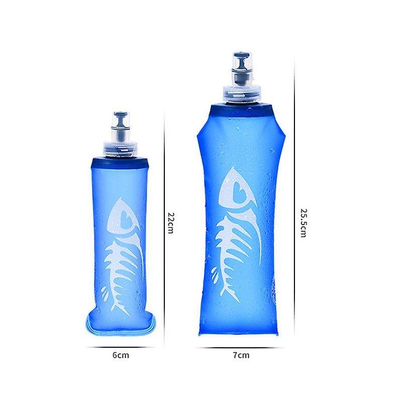 250ML Soft Water Bottle Flask Collapsible TPU Water Bottle for Running Marathon Hiking and Cycling
