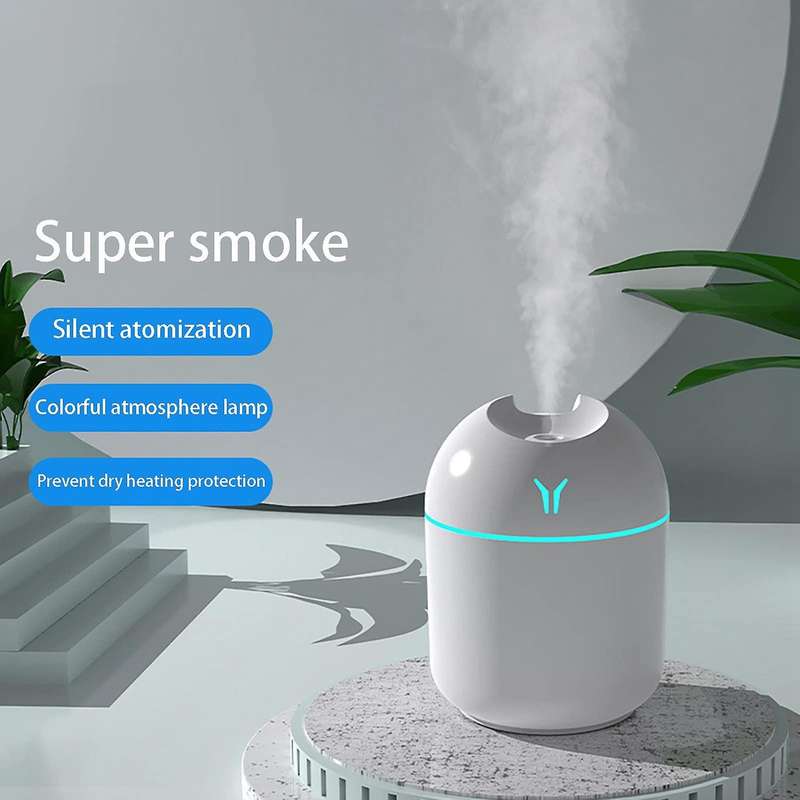 250ML Mini Humidifier USB Personal Desktop Humidifier Aroma Essential Oil Diffuser for Car Home with