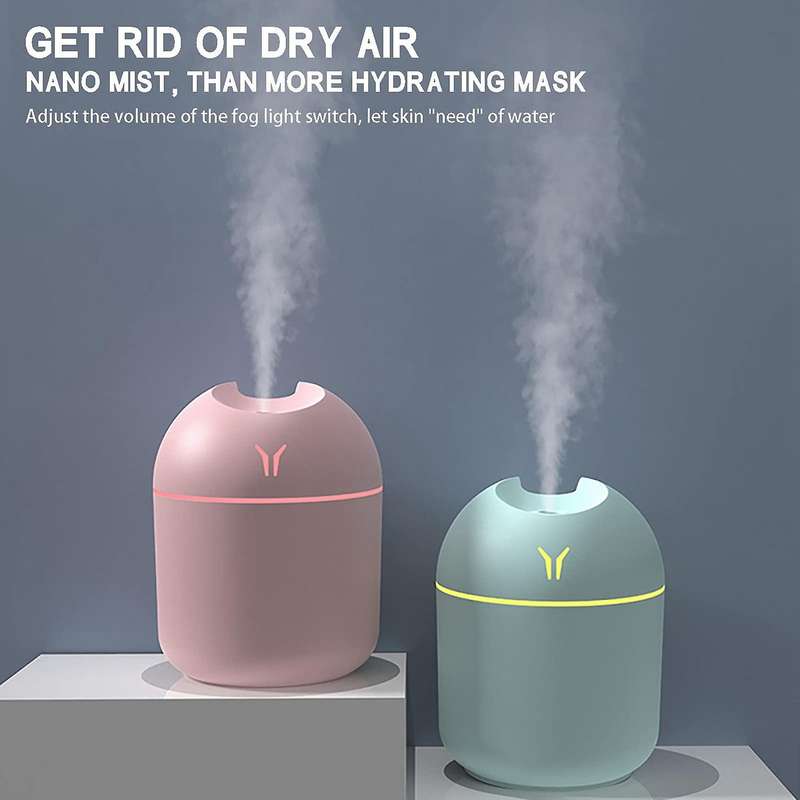 250ML Mini Humidifier USB Personal Desktop Humidifier Aroma Essential Oil Diffuser for Car Home with
