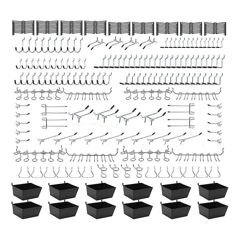251PCS Accessories Organizer Kit,for Tools, 1/8 and 1/4 Inch Hooks Assortment,for Hanging Storage