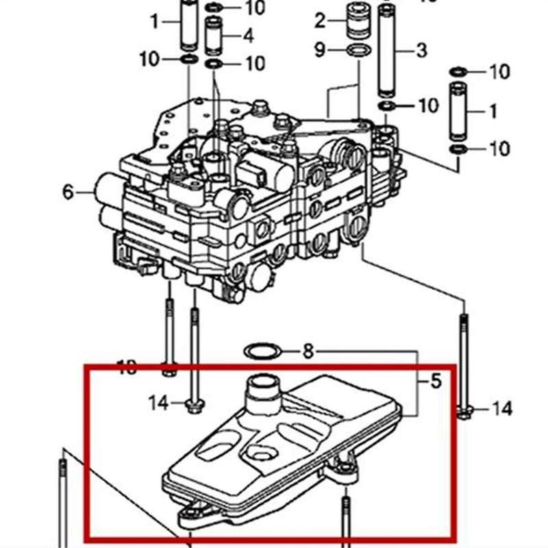 25420-5T0-003 25450-P4V-013 Automatic Transmission Filter Kit for FIT -V 1.5L 1.8L 2014-2019 254205
